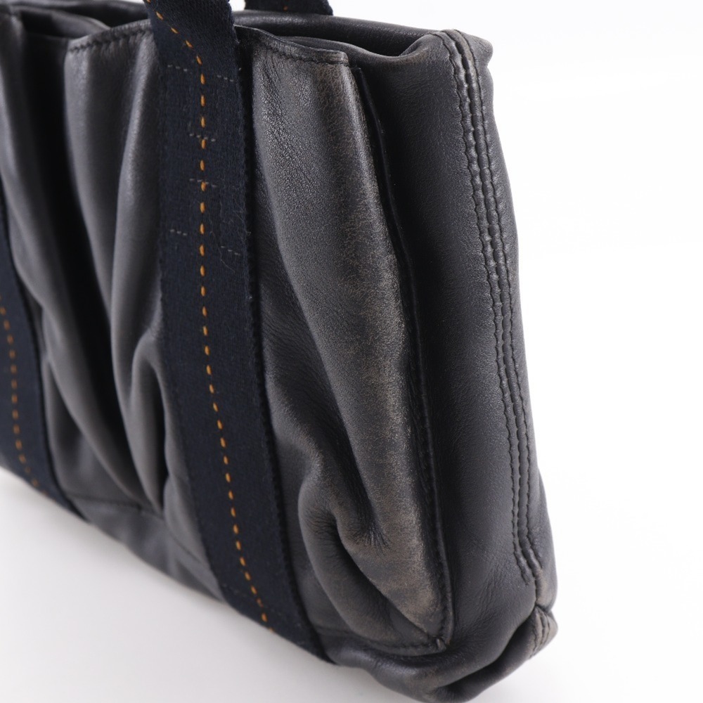 Hermes HERMES Caravan Horizontal PM Handbag Veau Derma Black Zipper Women's - Picture 15 of 16